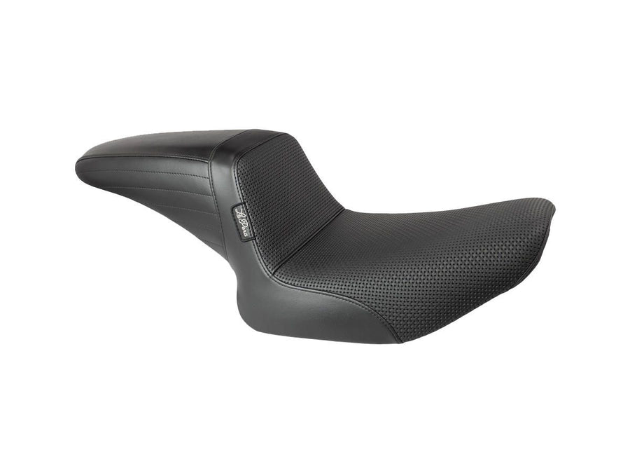 Harley Davidson FX Model [1985-1994]-Kickflip seat basket wave black vinyl