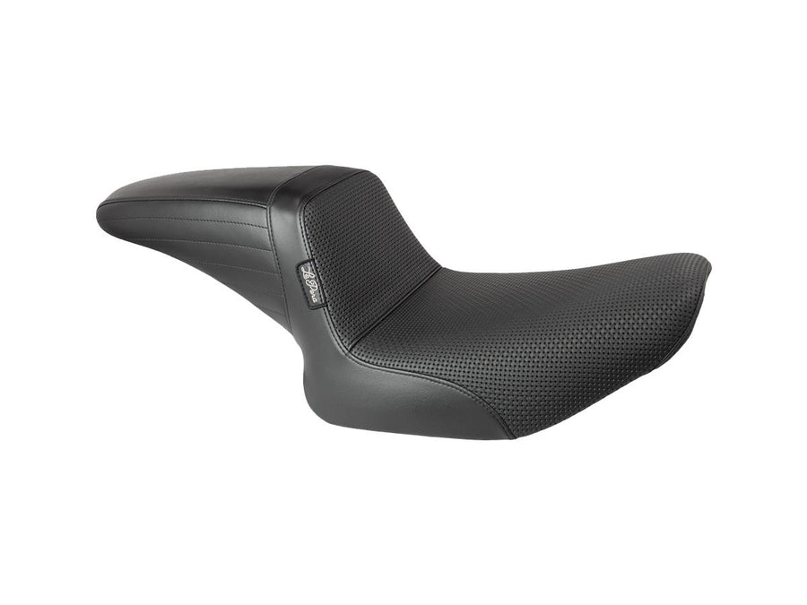 Harley Davidson FX Model [1985-1994]-Kickflip seat basket wave black vinyl