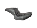 Harley Davidson FX Model [1985-1994]-Kickflip seat folded seam of black vinyl-1