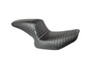 Harley Davidson FX Model [1985-1994]-Kickflip seat folded seam of black vinyl-3