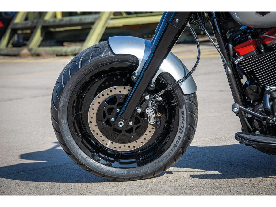 Harley Davidson FLFB [2018-2020]-Steel front wheel protection sheet for Softail models