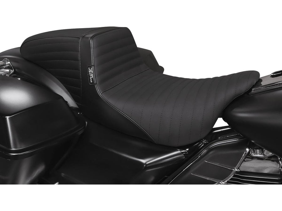 Harley Davidson Touring [2008-2025]-Kickflip seat folded seam of flipp tape black