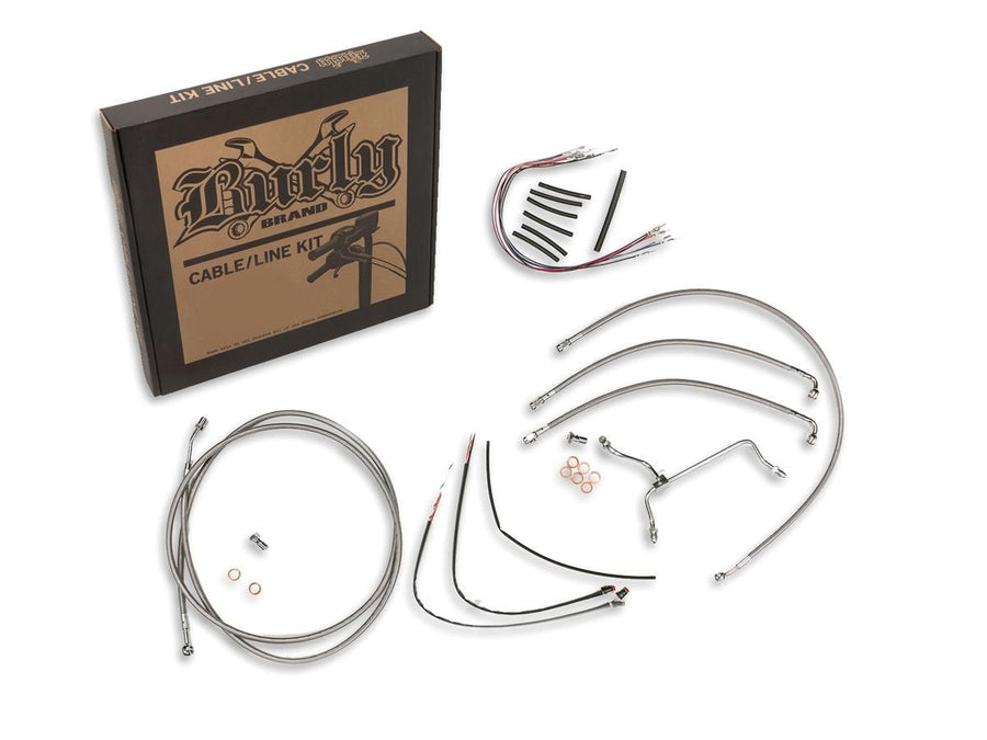 Harley Davidson Touring [2017-2020]-15 "excavator bar cable set stainless steel clear ...