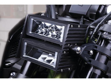 Harley Davidson-LED headlight Ultimate with wave holder, black
