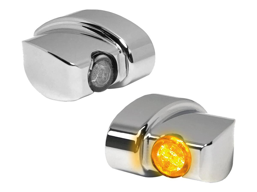 Harley Davidson Sportster [1993-2020]-Nano series Winglet Led Blinker Chroma Rauch