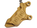 Harley Davidson Sportster [2014-2020]-4-piston Bolt-on brake caliper gold anodized ...-1