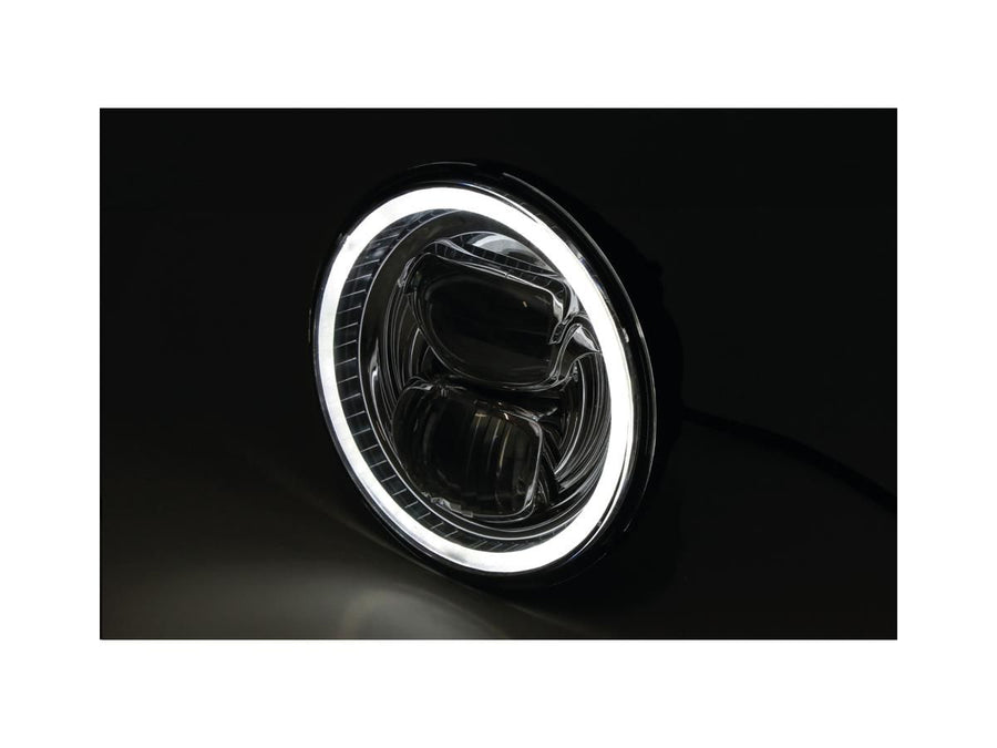 Harley Davidson-Frame-R2 Type 7 LED 5 3/4 "headlights installed black LED below