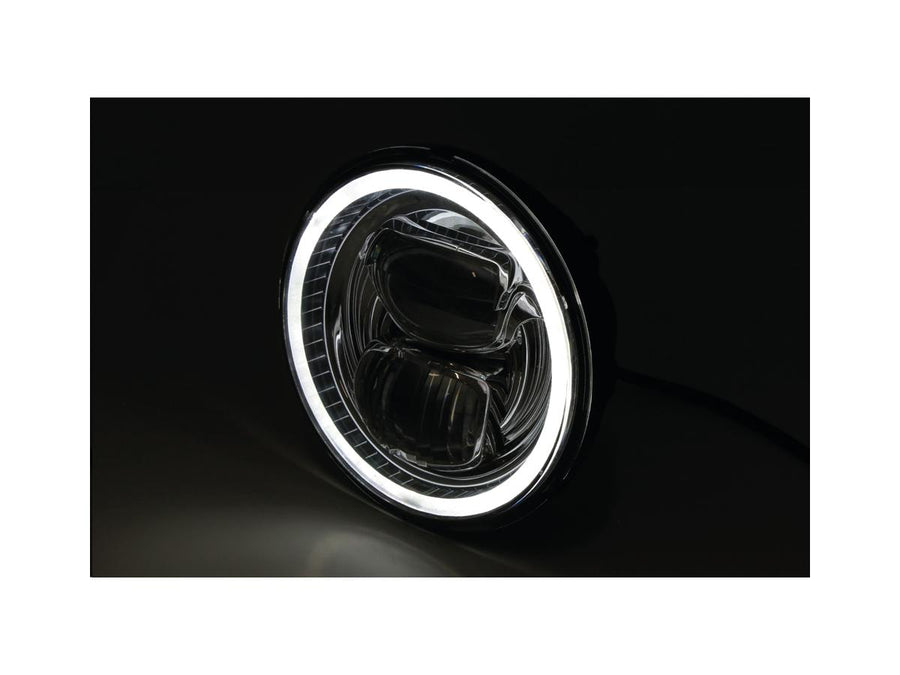 Harley Davidson-Frame-R2 Type 7 LED 5 3/4 "headlights installed black LED below