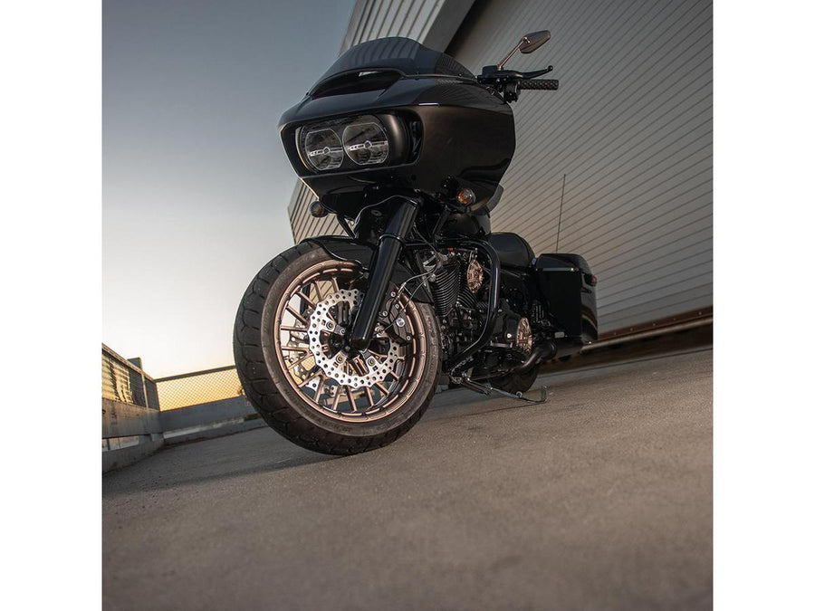 Harley Davidson Touring [1993-2013]-Fat tires Billet fork protector Schwarz