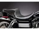 Harley Davidson Dyna [1996-2003]-Cherokee seat diamond stitch black vinyl-1