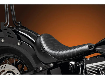 Harley Davidson FLS [2016-2017]-Bare Bone's solo seat folded seam of black vinyl