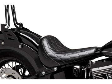 Harley Davidson Fxlrs [2020-2025]-Bare Bones Solo Seat Diamond Stitch Schwarzes