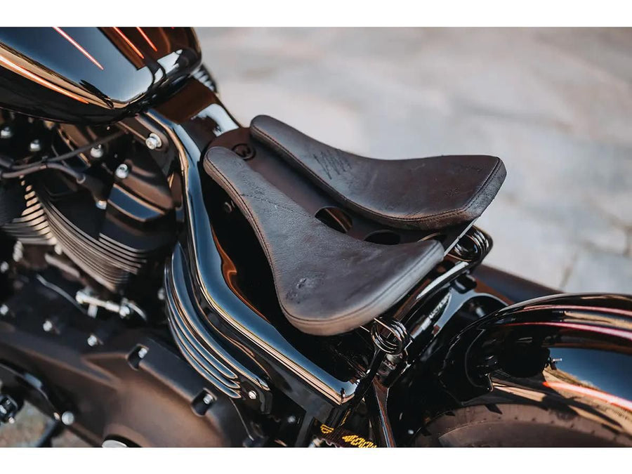 Harley Davidson FXBB [2018-2020]-frame coverage for solo feather seat black gloss