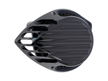 Harley Davidson Softail [2016-2017]-ribbed air filter black anodized
