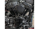 Harley Davidson Dyna [2000-2017]-ribbed air filter black anodized-6