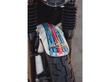 Harley Davidson Nightster Rh975 [2022-2024]-Old School front wheel protection sheet black - 0