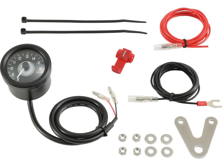Harley Davidson - Velona 48 Voltmeter Modern Design (Type A) Black