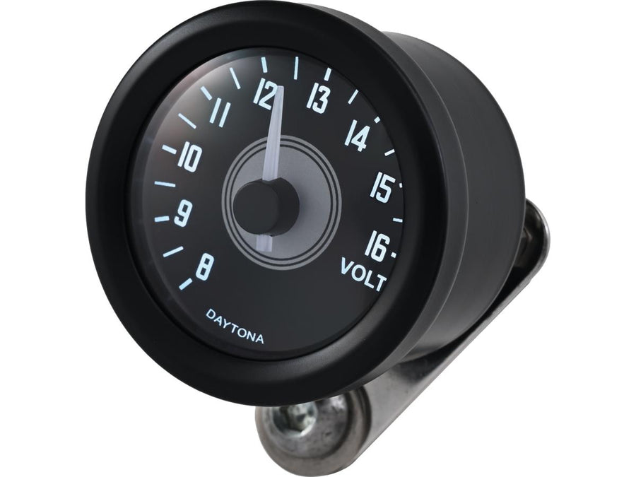 Harley Davidson - Velona 48 Voltmeter Modern Design (Type A) Black