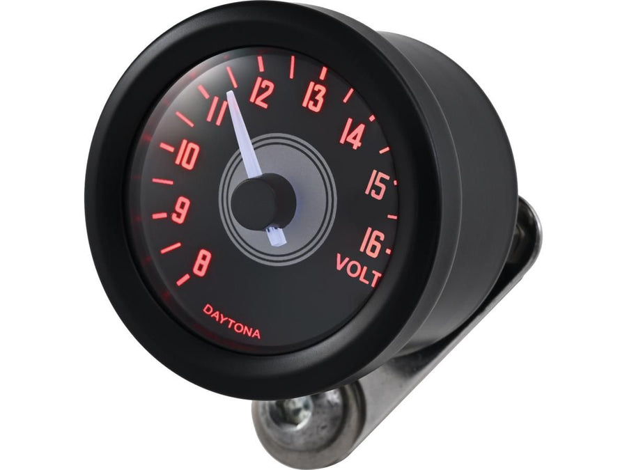 Harley Davidson - Velona 48 Voltmeter Modern Design (Type A) Black