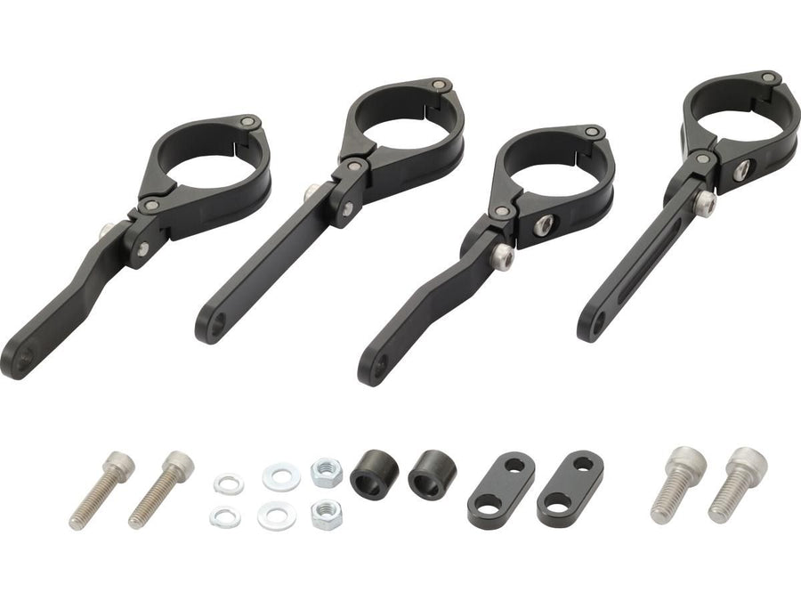 Harley Davidson - adjustable CNC headlight holder 39mm fork mounting black