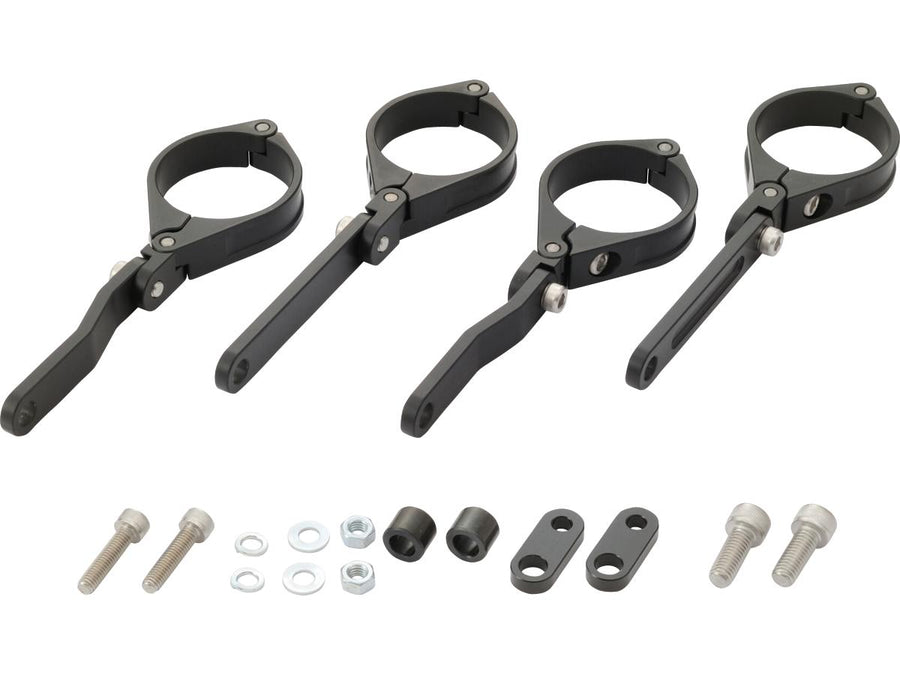 Harley Davidson - adjustable CNC headlight holder 49mm fork mounting black