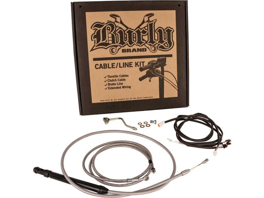 Harley Davidson Flhrxs [2021-2025]-16 "Gorilla bar cable set stainless steel clear ...