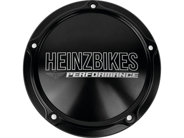 Harley Davidson Dyna [1999-2017]-Performance Derby Cover 5-hole shine black black - 0