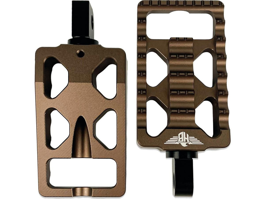 Harley Davidson Softail [2018-2025]-MX V1 Pediatric footrest bronze anodized