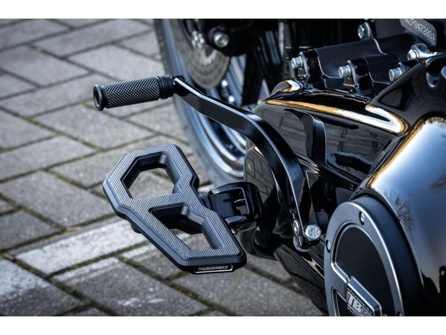 Harley Davidson Softail [2018-2025]-Mini free board footrest set black satin