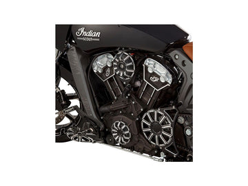 Harley Davidson Indian Scout [2015-2024]-10-gauge stator cover black anodized - 0