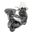 E46NT2 Monolock top case with universal plate - black, with silver-colored reflectors