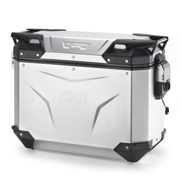 Seitenkoffer Trekker Outback EVO Monokey 37 Liter – Links, aus eloxiertem Aluminium, SMART SEC. LOCK