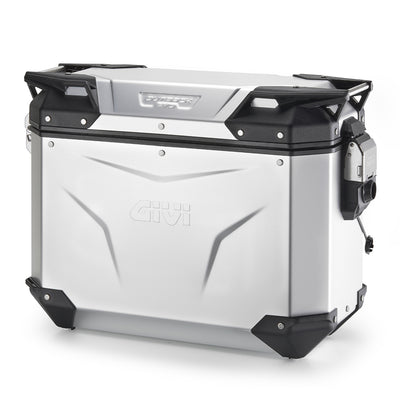 Seitenkoffer Trekker Outback EVO Monokey 37 Liter – Links, aus eloxiertem Aluminium, SMART SEC. LOCK