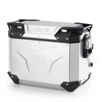 Seitenkoffer Trekker Outback EVO 44 Monokey – Links, 44 Liter, aus eloxiertem Aluminium