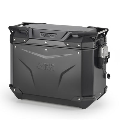 Alu-Seitenkoffer Trekker Outback EVO 44, schwarz – Links, 44 Liter / SMART SECURITY LOCK
