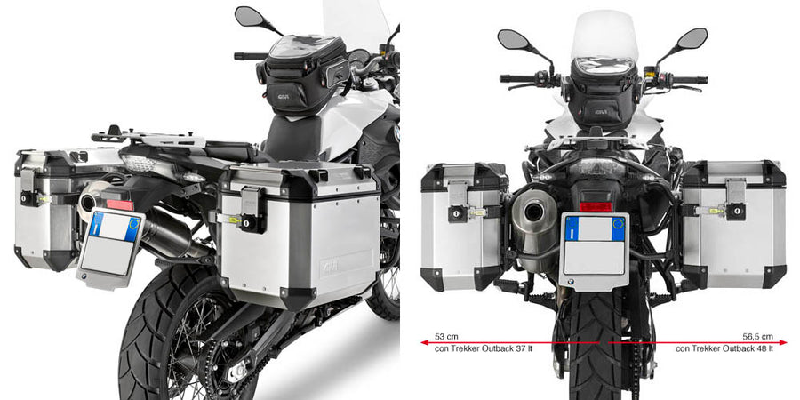 BMW F 700 GS [GIVI] - Stahlrohr-Seitenkofferträger für Trekker Outback MONOKEY® CAM-SIDE Koffer Durchmesser 18 mm