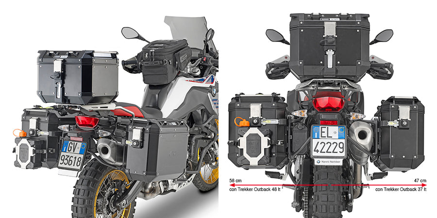 BMW F 850 GS [GIVI] - Stahlrohr-Seitenkofferträger für Trekker Outback MONOKEY® CAM-SIDE Koffer Durchmesser 18 mm