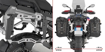 BMW R 1300 GS Adventure [GIVI] - Adapter aus schwarz lackiertem Stahl und eloxiertem Aluminium für die Verwendung von