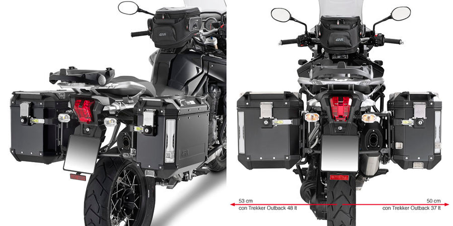 Triumph Tiger Explorer 1200 [GIVI] - Stahlrohr-Seitenkofferträger für Trekker Outback MONOKEY® CAM-SIDE Koffer