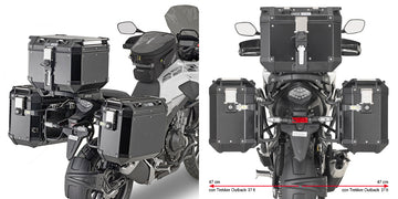 Honda CB 500 X [GIVI] - Stahlrohr-Seitenkofferträger PL ONE-FIT für die Trekker Outback MONOKEY® CAM-SIDE-Konfiguration