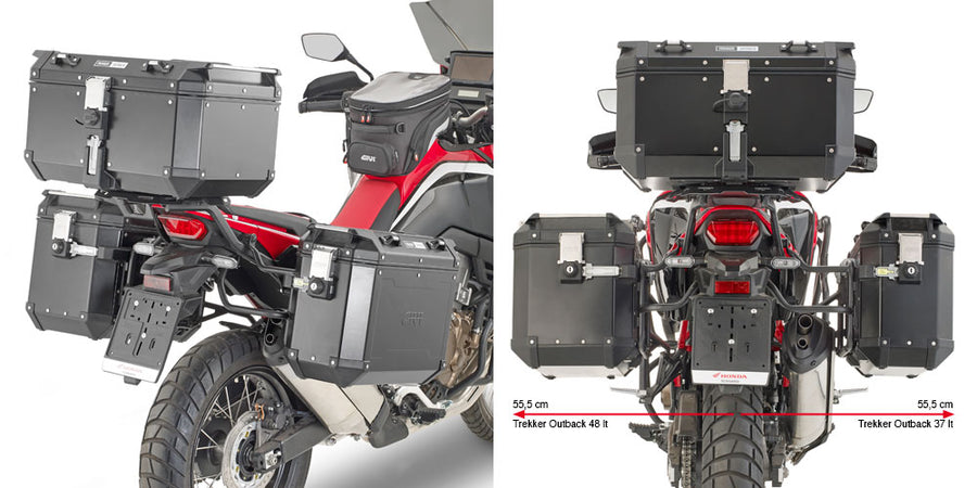 Honda CRF 1100 L Africa Twin [GIVI] - Stahlrohr-Seitenkofferträger PL ONE-FIT für die Trekker Outback MONOKEY®