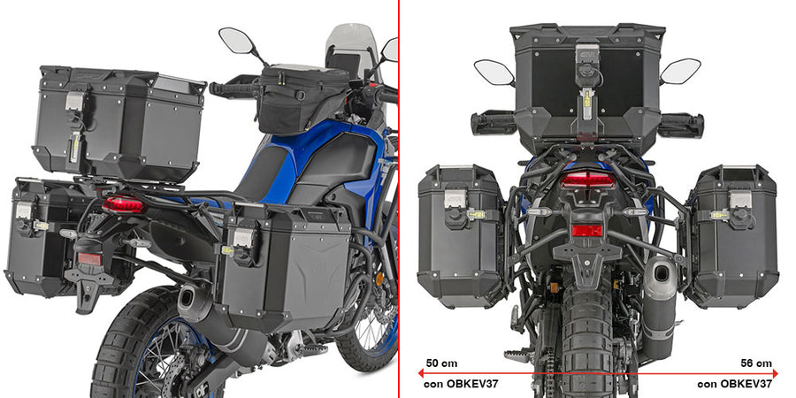 Yamaha Ténéré 700 World Raid [GIVI] - Stahlrohr-Seitenkofferträger PL ONE-FIT für die Trekker Outback MONOKEY®