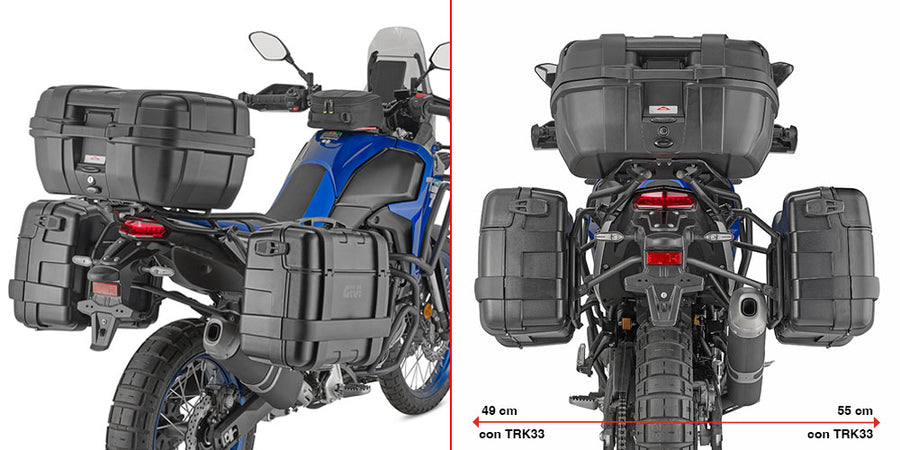 Yamaha Ténéré 700 [GIVI] - Seitenkofferträger PL ONE-FIT für die Konfiguration von MONOKEY® Seitenkoffern oder Taschen