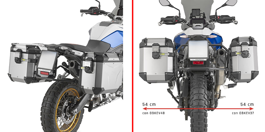 BMW F 900 GS [GIVI] - Stahlrohr-Seitenkofferträger PL ONE-FIT für die Trekker Outback MONOKEY® CAM-SIDE-Konfiguration