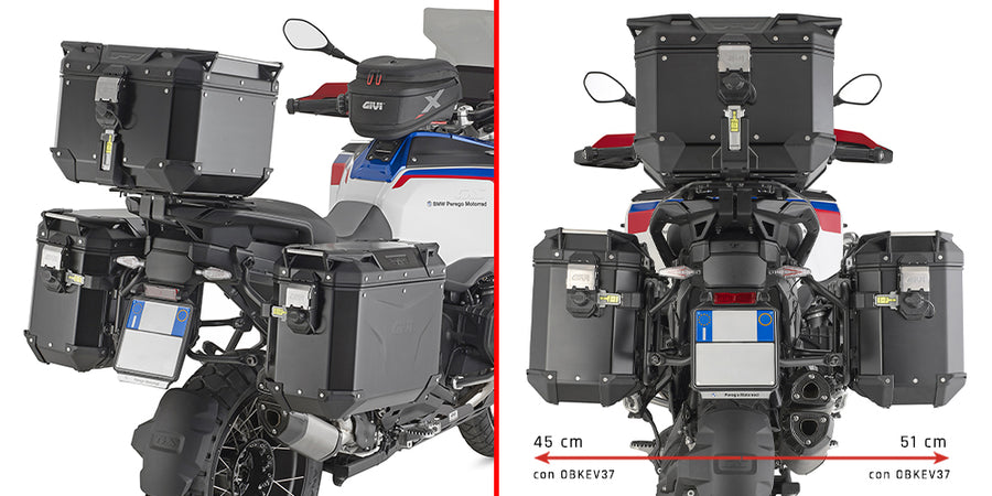 BMW R 1300 GS Adventure [GIVI] - Stahlrohr-Seitenkofferträger PL ONE-FIT für die Trekker Outback MONOKEY®