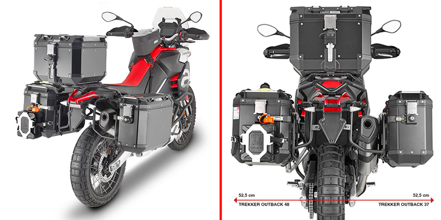 Aprilia Tuareg 660 [GIVI] - Stahlrohr-Seitenkofferträger PL ONE-FIT für die Trekker Outback MONOKEY®