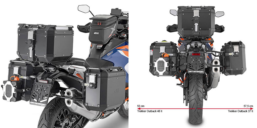 KTM Super Adventure S 1290 [GIVI] - Stahlrohr-Seitenkofferträger PL ONE-FIT für die Trekker Outback MONOKEY®