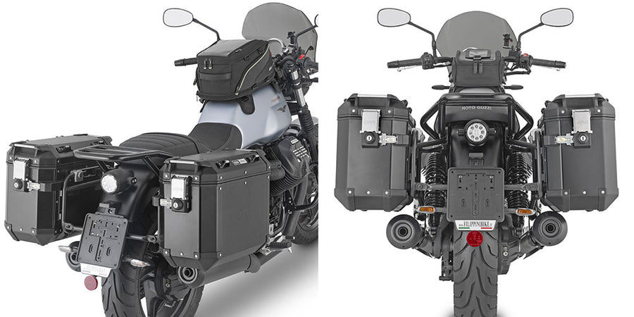 Moto Guzzi V7 850 Stone / Special [GIVI] - Stahlrohr-Seitenkofferträger PL ONE-FIT für die Trekker Outback MONOKEY®