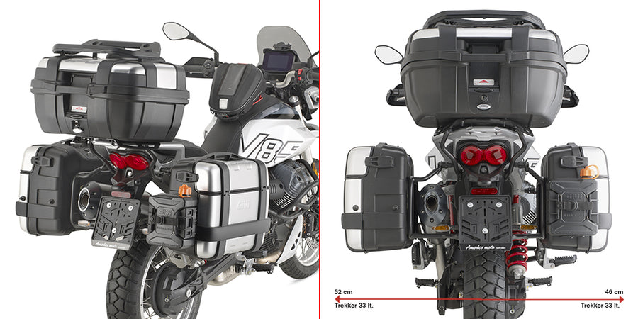 Moto Guzzi V85 TT [GIVI] - Seitenkofferträger PL ONE-FIT für die Konfiguration von MONOKEY® Seitenkoffern oder Taschen