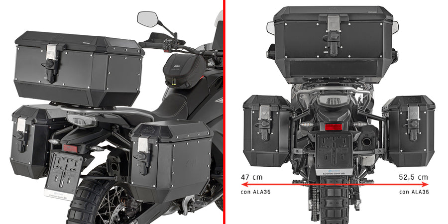 CF Moto MT-X 1000 [GIVI] - Seitenkofferträger PL ONE-FIT für die Konfiguration von MONOKEY® Seitenkoffern oder Taschen